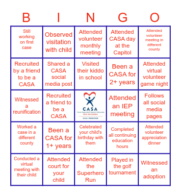 CASA OGEECHEE Bingo Card