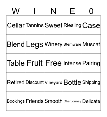 WineShop At Home Wine-0 Bingo Card