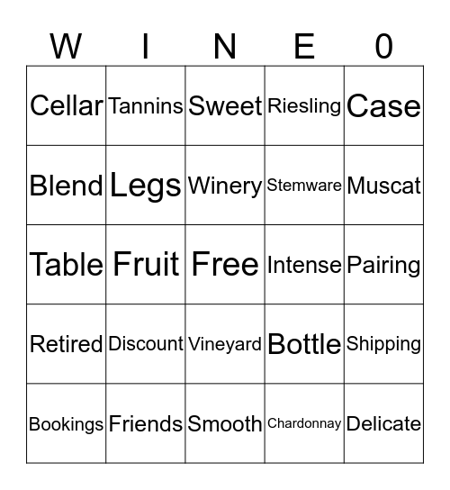 WineShop At Home Wine-0 Bingo Card