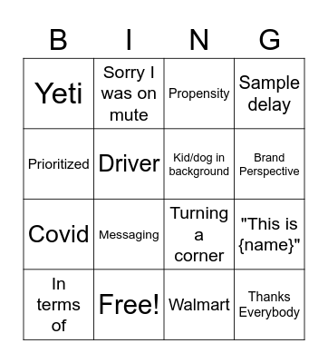 Weekly Quad Bingo Card