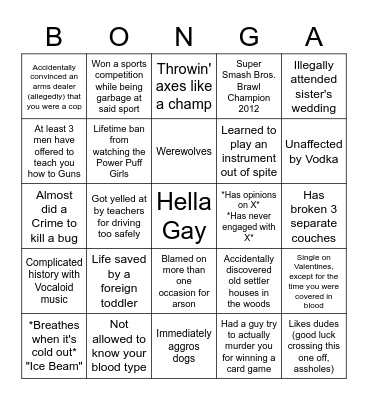 Jack Bingo Bongo Bingo Card