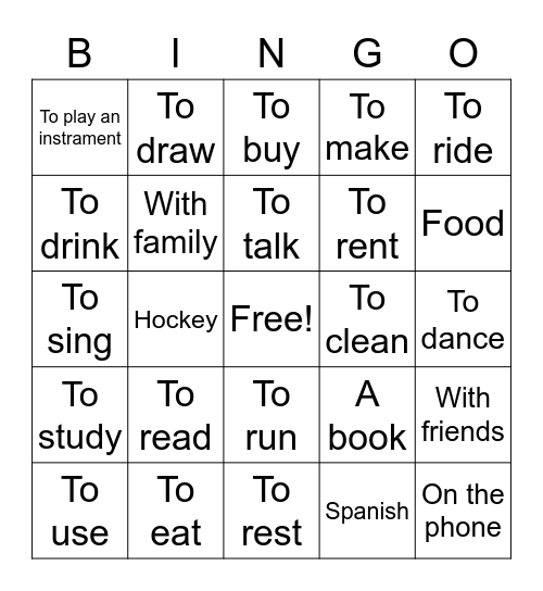 Kaela P. Bingo Card