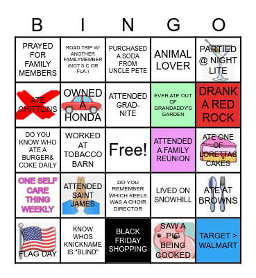 Keels BINGO/' Bingo Card