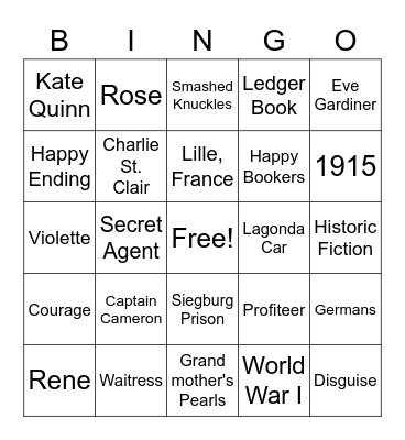 The Alice Network Bingo Card