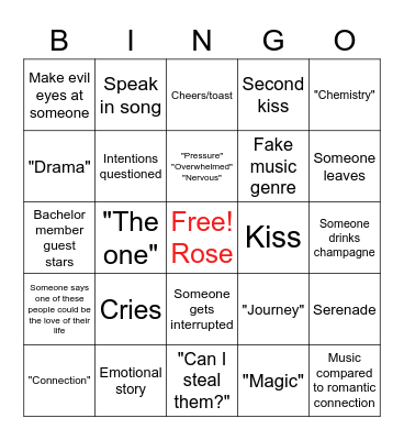 Listen to your Heart Bingo Card