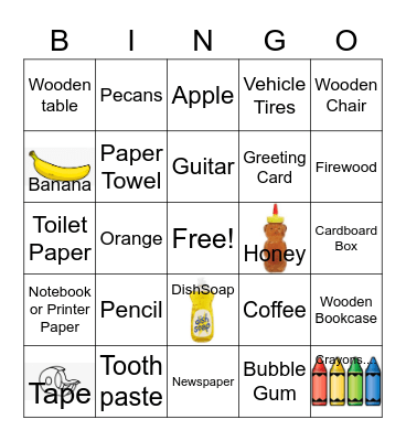 Forest and Tree Products Bingo! Bingo Card
