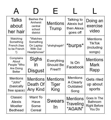 AM98 Bingo Card