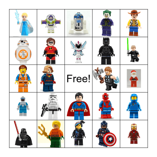 LEGO MINIFIGURE BINGO Card