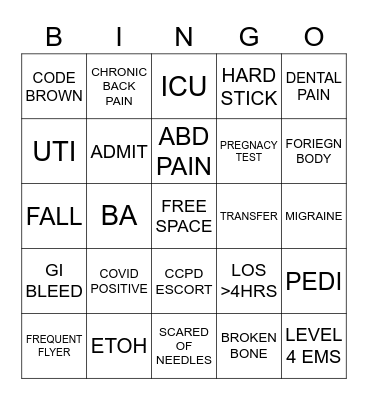 ED BINGO Card