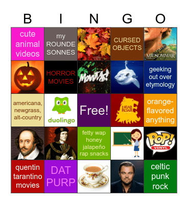 Jess Bingo!!! Bingo Card