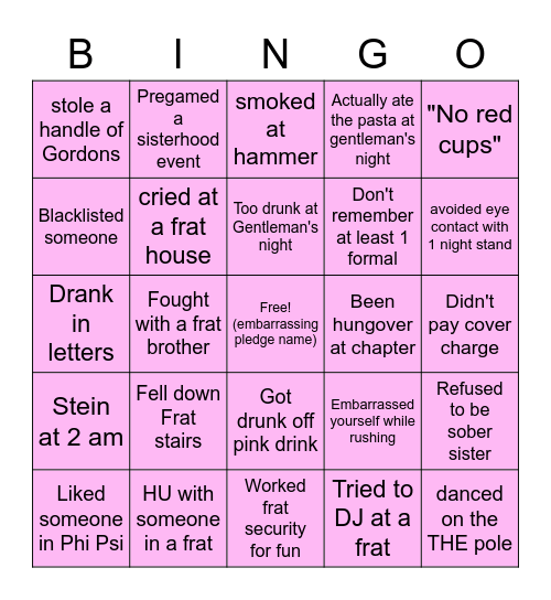 EAT BINGO Card