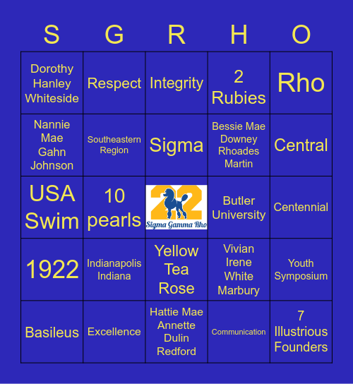 Pretty Poodle Bingo Card