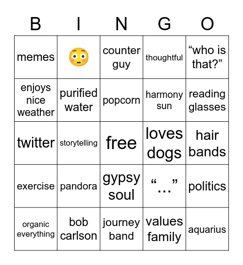 mum’s bingo Card