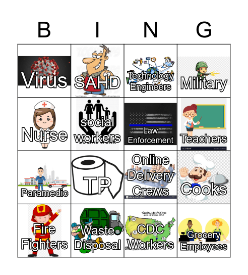 Covid-19 Bingo Card