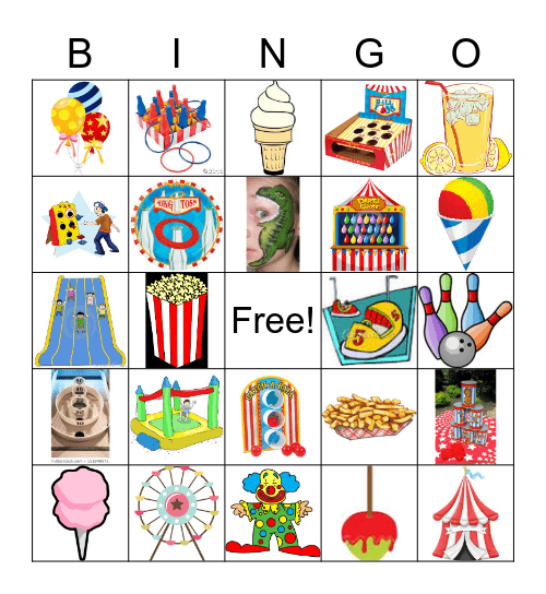 Carnival Bingo Card