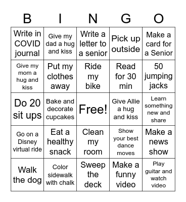 Make it a Fun Day Bingo Card