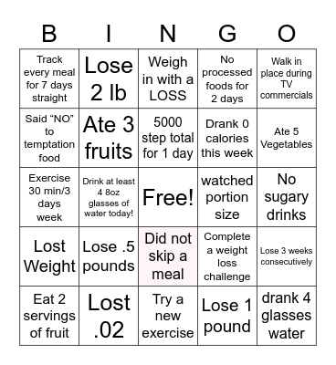 TOPS Bingo Card