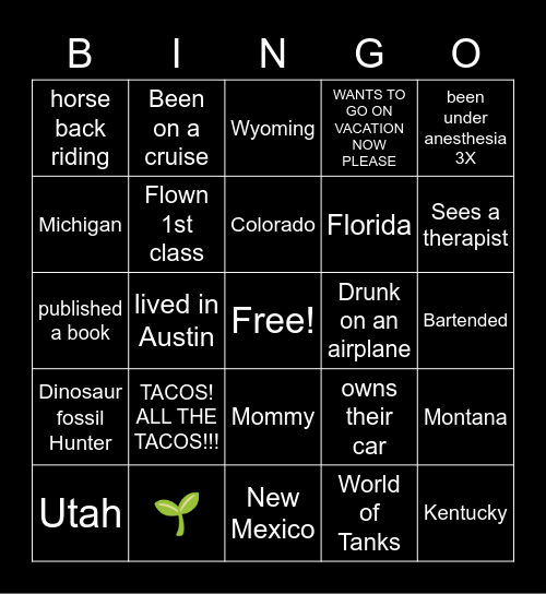 You me brah Bingo Card