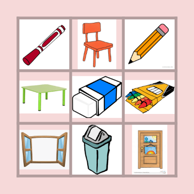 MY CLASSROOM Bingo Card