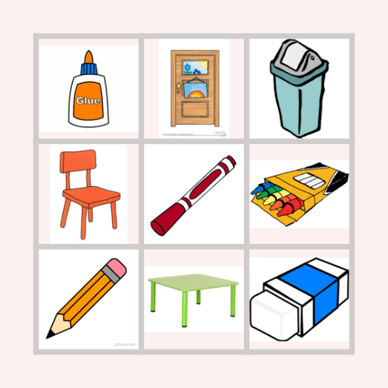 MY CLASSROOM Bingo Card