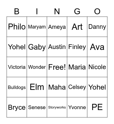 3S BINGO Card