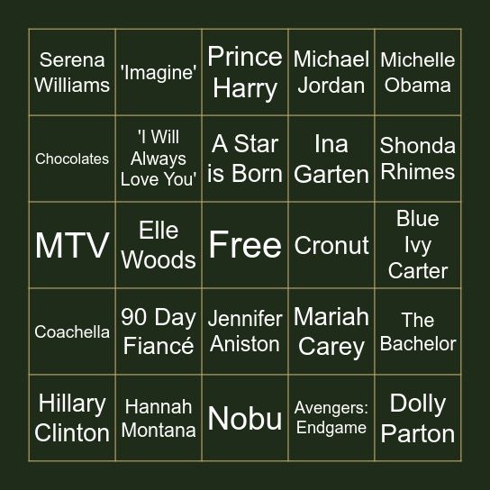 Chief Bingo! Night Bingo Card