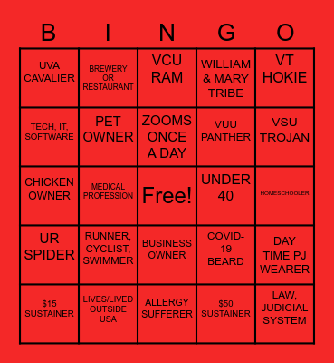 NRC FULTON 2 DAY RAISE Bingo Card
