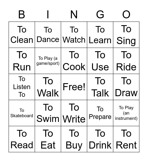 Gavin Stauffer Bingo Card