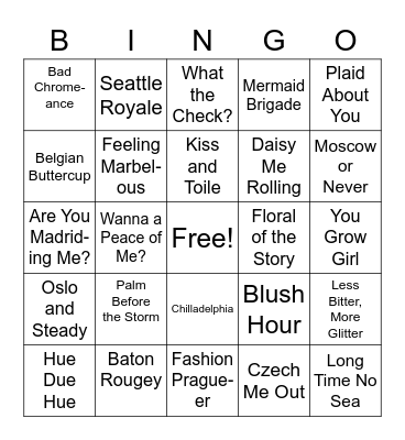 Color Street BINGO Card
