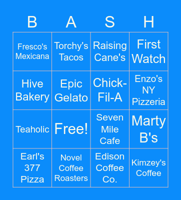 TVCYA Bingo Card