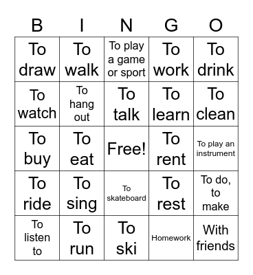 Mya Lauthen Bingo Card