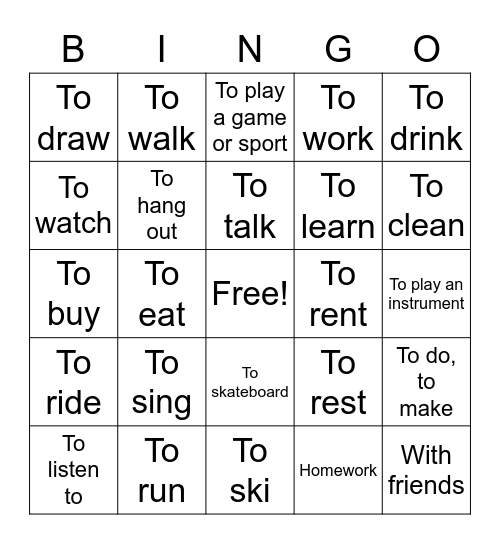 Mya Lauthen Bingo Card