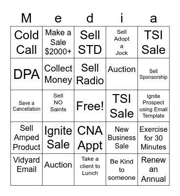 TSQ Lafayette Bingo Card
