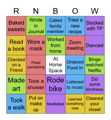 What did you do this week?           we>covid Bingo Card