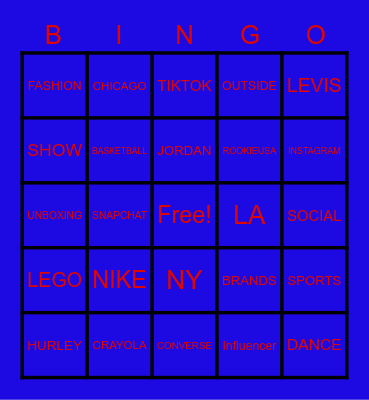ROOKIE USA Bingo Card