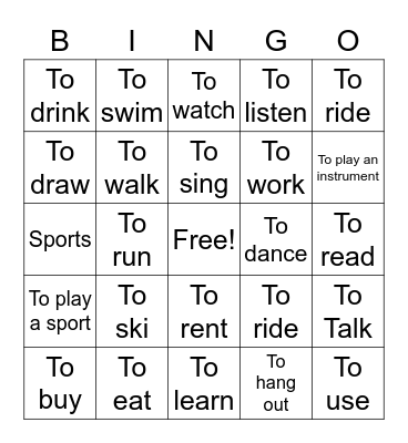 Nathan Bingo Card