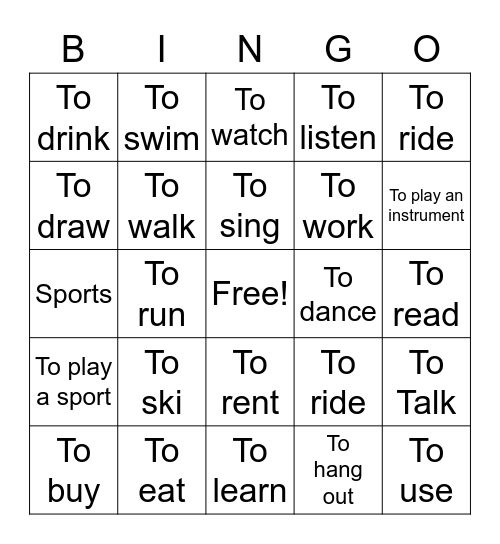 Nathan Bingo Card