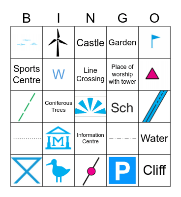 Harwell Scouts - Map Symbol Bingo Card
