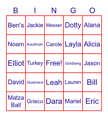 Bingo with Dotty Bingo Card