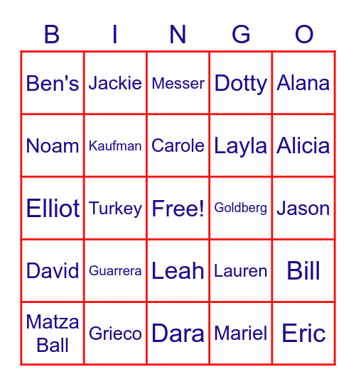Bingo with Dotty Bingo Card
