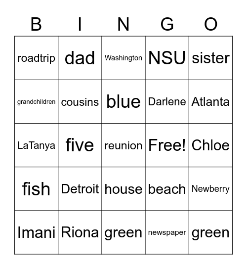 Baxter Quarantine Bingo Card