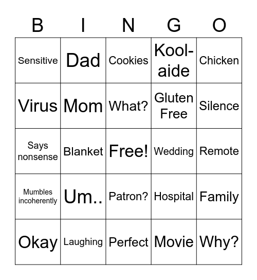 Snicker doodle Bingo Card