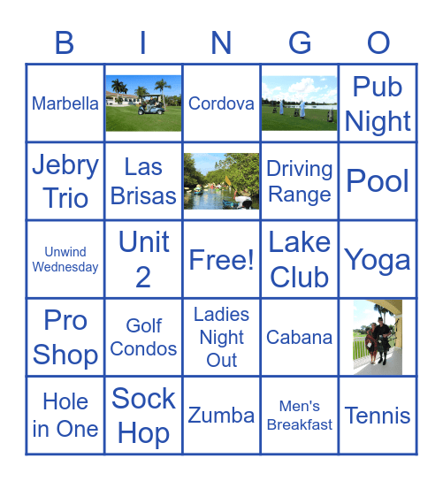 Spanish Wells Bingo Card