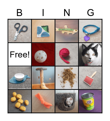 Cannery Cat Bingo Card