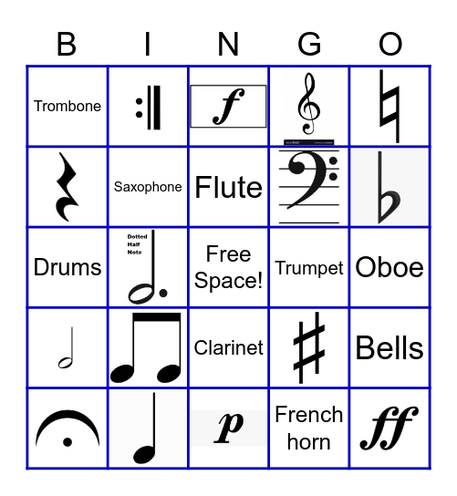 Band BINGO - 4/23 Bingo Card