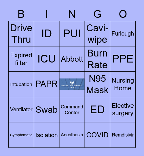 VHC Bingo Card