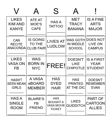 BACK TO SCHOOL BASH Bingo Card