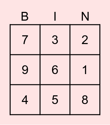 Bingo Test Bingo Card