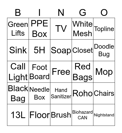 EVS  Bingo Card