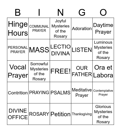 WORDS IN ALL-CAPS ARE ON THE QUIZ     CH. 3 Bingo Card
